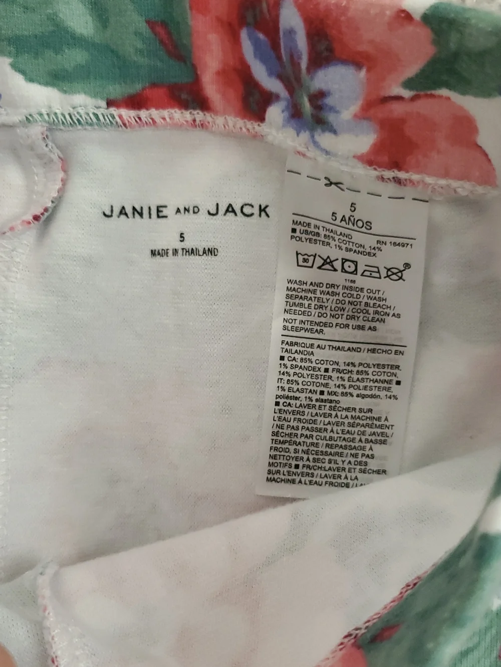 Janie And Jack Girls Floral Shirt Top And Ponte Pants Coordinating Set Sz5